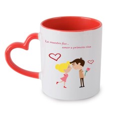 Taza de cerámica con asa en forma de corazón para personalizar - Regalos Gourmet Online