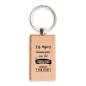 Wooden Keychain with Rectangular Phrase "The Best Moments..."