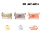 30 assorted metallic wallets and balms in various colors