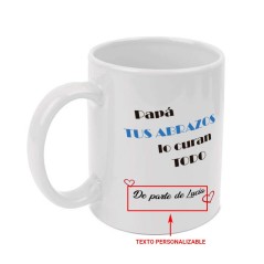 Taza blanca personalizada para regalar en el día del padre - Regalos Gourmet Online