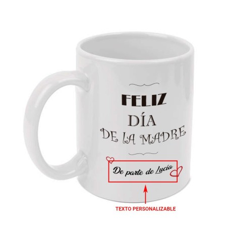 copy of Taza blanca 350 ml personalizable dia de la madre "Para la mejor madre del mundo" (dibujo madre e hija)