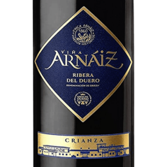 Red wine Viña Arnáiz with denomination of origin of Ribera del Duero