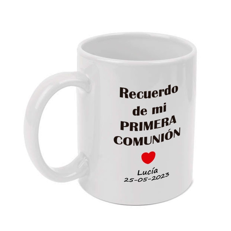 Personalized 350ml white mug "Souvenir of my First Communion"