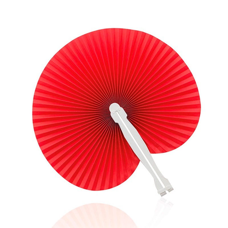 Red paper fan with plastic handle - Gourmet gifts online