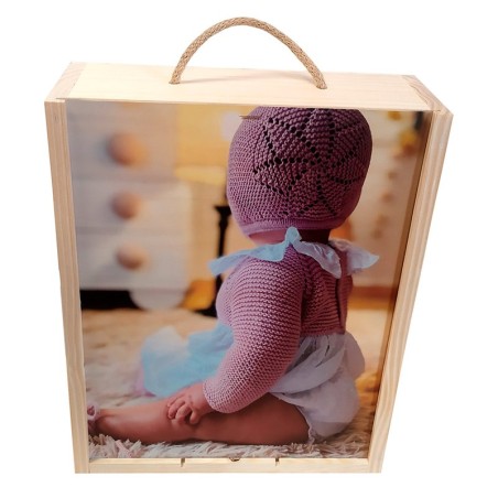 Coffret en bois personnalisé pour 3 bouteilles de vin