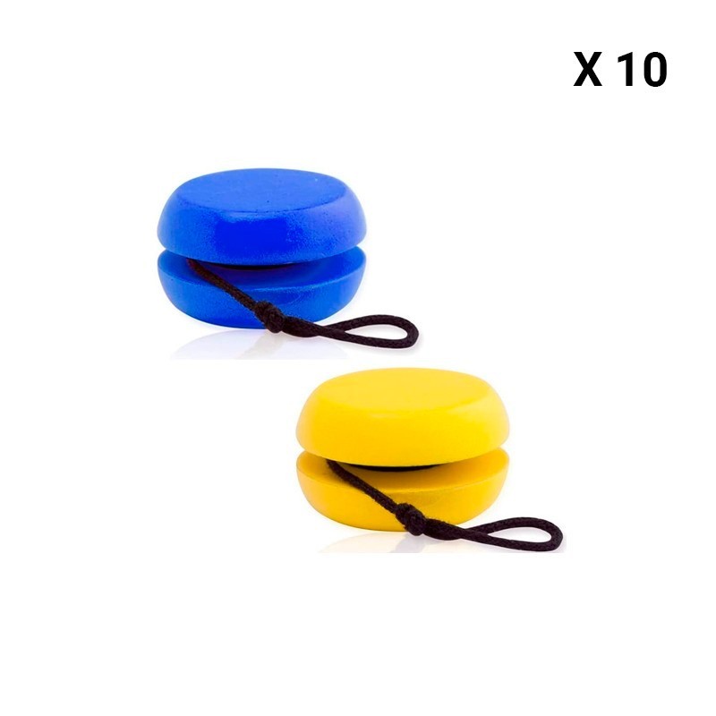 Lot of 10 coloured yo-yos