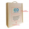 Caja de madera personalizada para regalo de empresa - 3 botellas