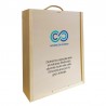 Caja madera personalizada para regalos de empresa - 3 botellas