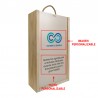 Caja de madera personalizada para regalo de empresa - 2 botellas