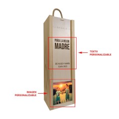 Caja de madera personalizada para regalar a tu madre - Regalos gourmet online