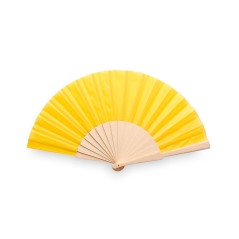 Lot of 50 Yellow Natural Wood Fans