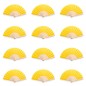 Lot of 100 units of yellow wooden fans