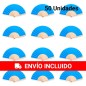 Pack 50 unidades de abanicos Azules