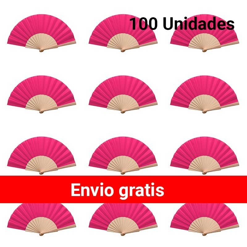 Compra lote de 100 abanicos Fucsia