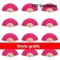 lot de 100 éventails fuchsia