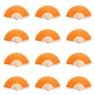 50 Ventilateurs en bois naturel orange
