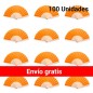 Wooden fans, orange, lot of 100 units