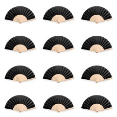 Black Wooden Fans for Events - Pack of 100 | Gourmet Gifts Online