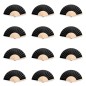 Lot de 100 éventails en bois noir