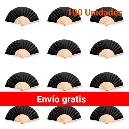 Black Wooden Fans for Events - Pack of 100 | Gourmet Gifts Online