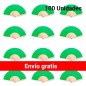 Éventails en bois vert pour vos fêtes - Lot de 100