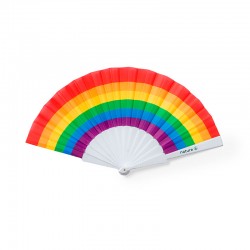 Abanico orgullo LGTBI de arcoíris