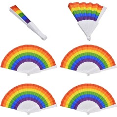 Pack de 25 abanicos bandera arcoíris LGTBI | Regalos Gourmet Online