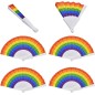 Abanicos arcoíris LGTBI pack de 25