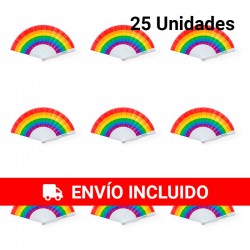 Abanicos arcoíris LGTBI Pack de 25