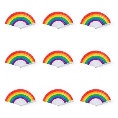 Conjunto de 50 abanicos LGTBI bandera arcoíris| Regalos Gourmet Online