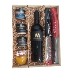 Lote de Navidad gourmet personalizado en caja de madera - Regalos gourmet online