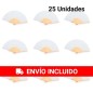 Pack de 25 abanicos Blancos de bambú