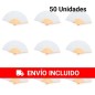 White bamboo fans pack of 50