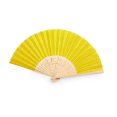 Abanicos de bambú pack de 25 color amarillo - Regalos Gourmet Online