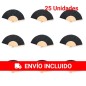 Elegante set de 25 abanicos de bambú color negro