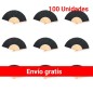 Éventails en bambou noir - Lot de 100