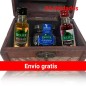 24 Baúl de madera para regalo con aceite vinagre y mermelada de arándanos