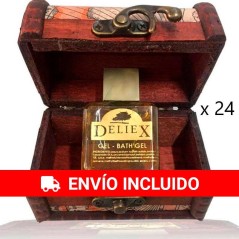 24 Baúles pequeños con motivo de mapa y gel eventos