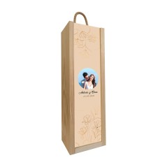 Coffret en bois personnalisable pour bouteille pour les mariages