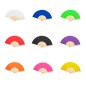 Pack of 50 assorted colored bamboo fans