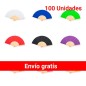 Lot de 100 éventails en bambou assortis