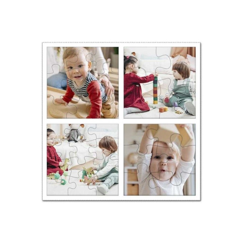 Puzzle infantil personalizado 4 en 1 (39 x 39 cm) con la foto que elijas