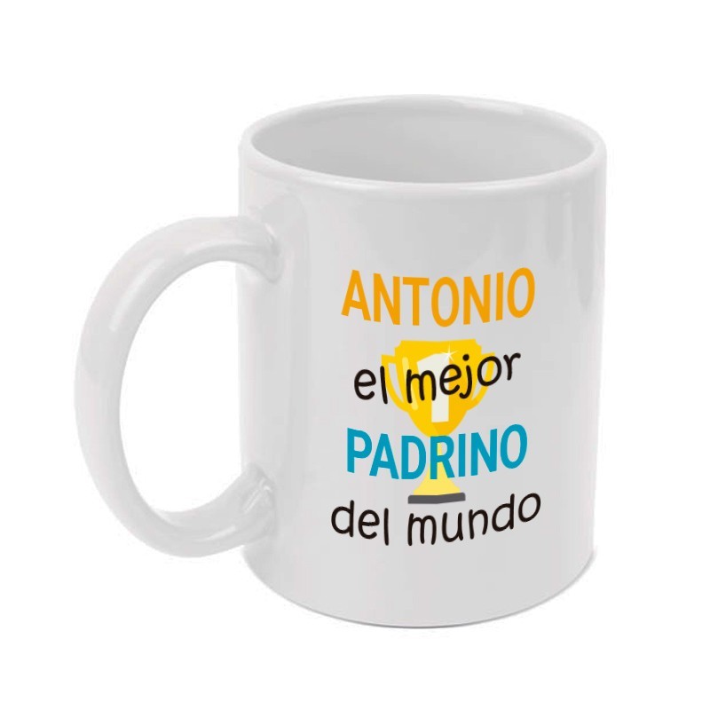 Mug personnalisé « Meilleur parrain du monde ». Ajoutez le nom de votre choix. Mug personnalisé « Meilleur parrain du monde ». Ajoutez le nom de votre choix.