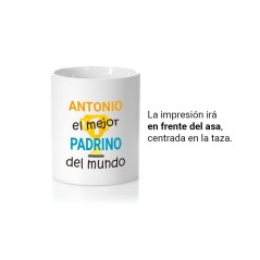 Taza personalizable. El mejor padrino del mundo - Regalos Gourmet Online