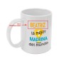 Mug personnalisé « Meilleure marraine du monde ». Ajoutez le nom de votre choix.