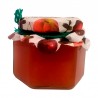 Natural peach jam in glass jar of 125 gr Deliex for communion