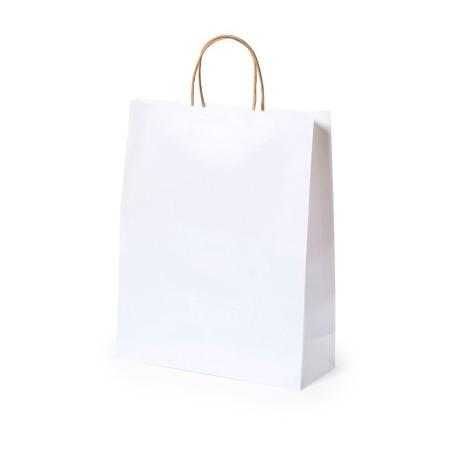 Sac en papier blanc 32 x 39,5 x 12 cm
