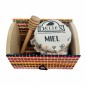 Miel avec amandes et bâton de dégustation dans une boîte cadeau colorée (24pcs)