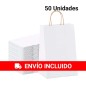 Bolsas de papel con asas 32 x 39,5 x 12 cm pack 50 Blancas