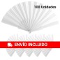 LOTE DE 100 ABANICOS BLANCOS